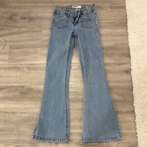 Garage Light Blue Flare Jeans